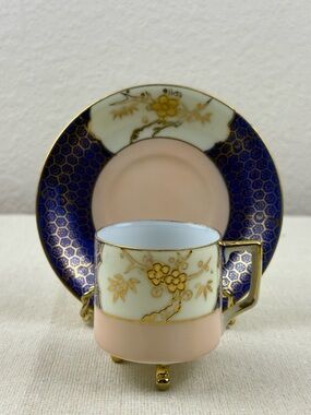 Vintage Craftsman China #401 Hand-painted Demitasse Cup and Saucer.